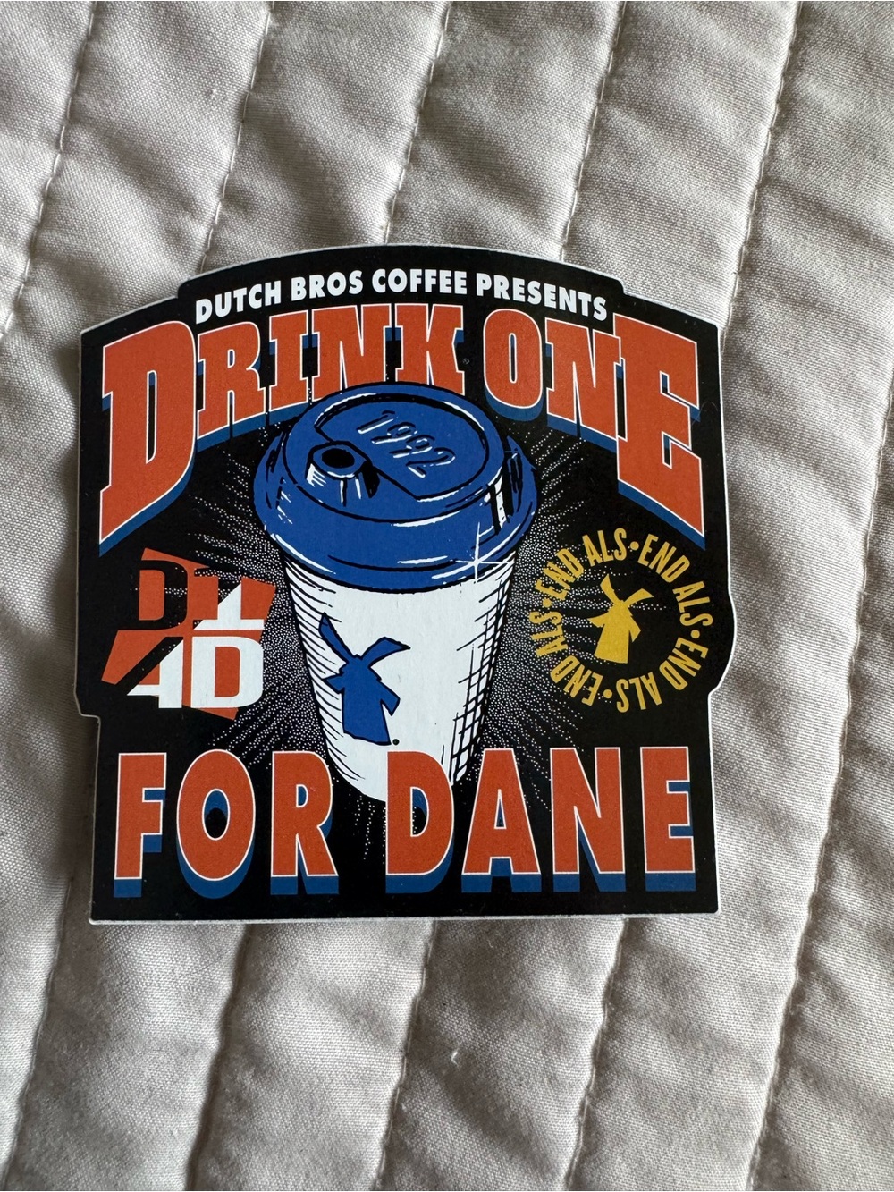 Dutch Bros Sticker - Blue, Orange, Black